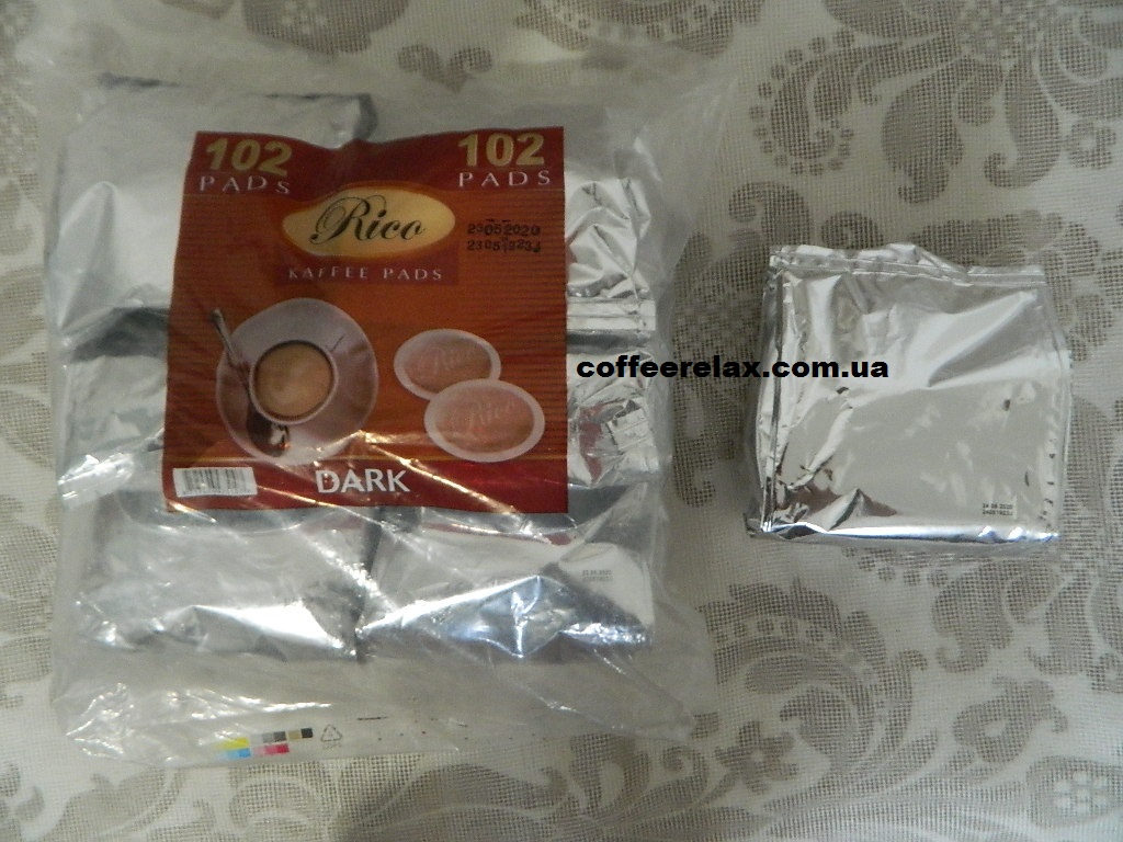 kofe v chaldah k philips senseo 62mm rico dark 17 3